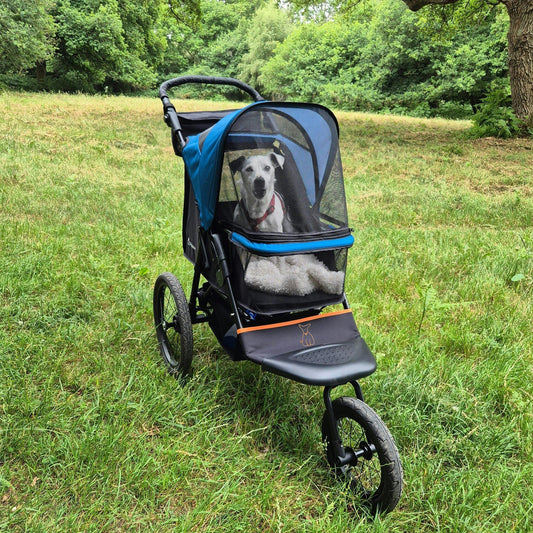 Palster Explorer All-Terrain Dog Stroller – Black & Harbour Blue